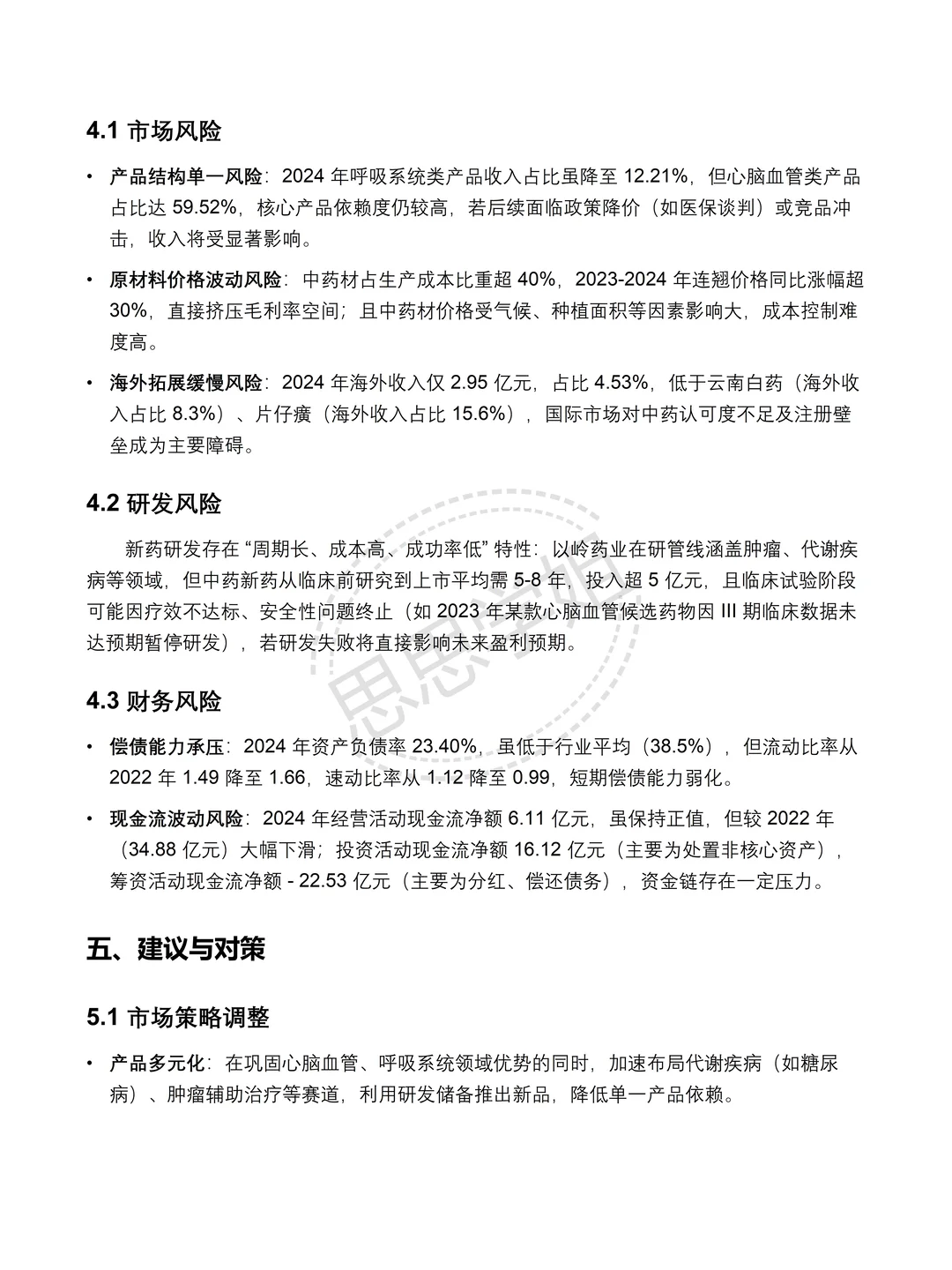 以岭药业2020-2024 年财务分析报告‼️