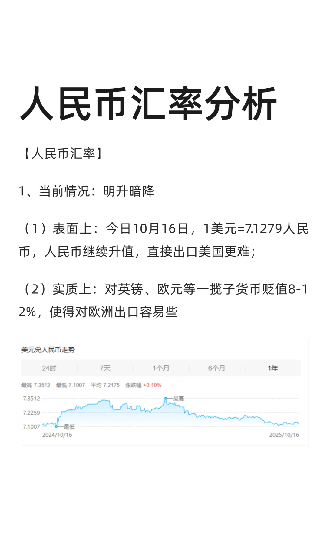 人民币汇率分析