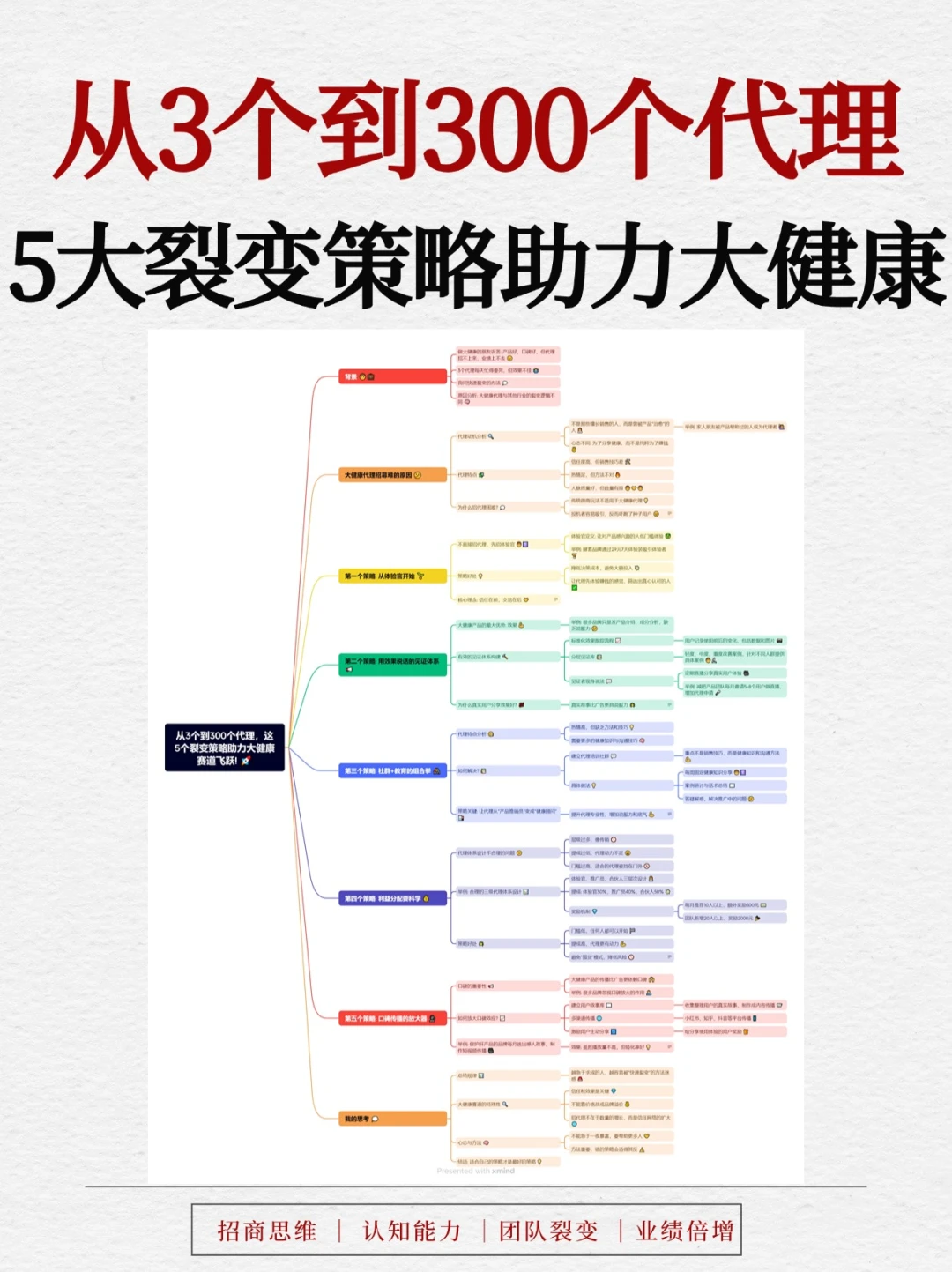 从3到300+代理,靠这5大裂变策略助力大健康