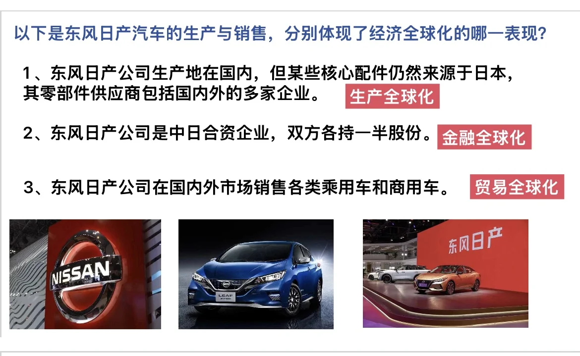 6.1 认识经济全球化（高中思想政治选必一）