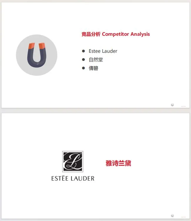 雅诗兰黛，自然堂代言人竞品分析方案