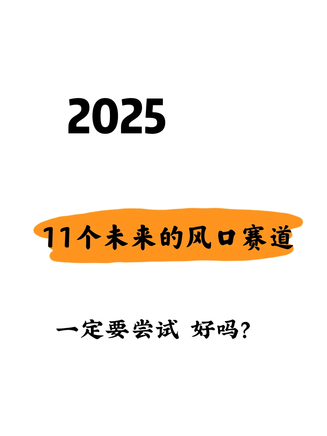 2025年11个风口赛道！！！