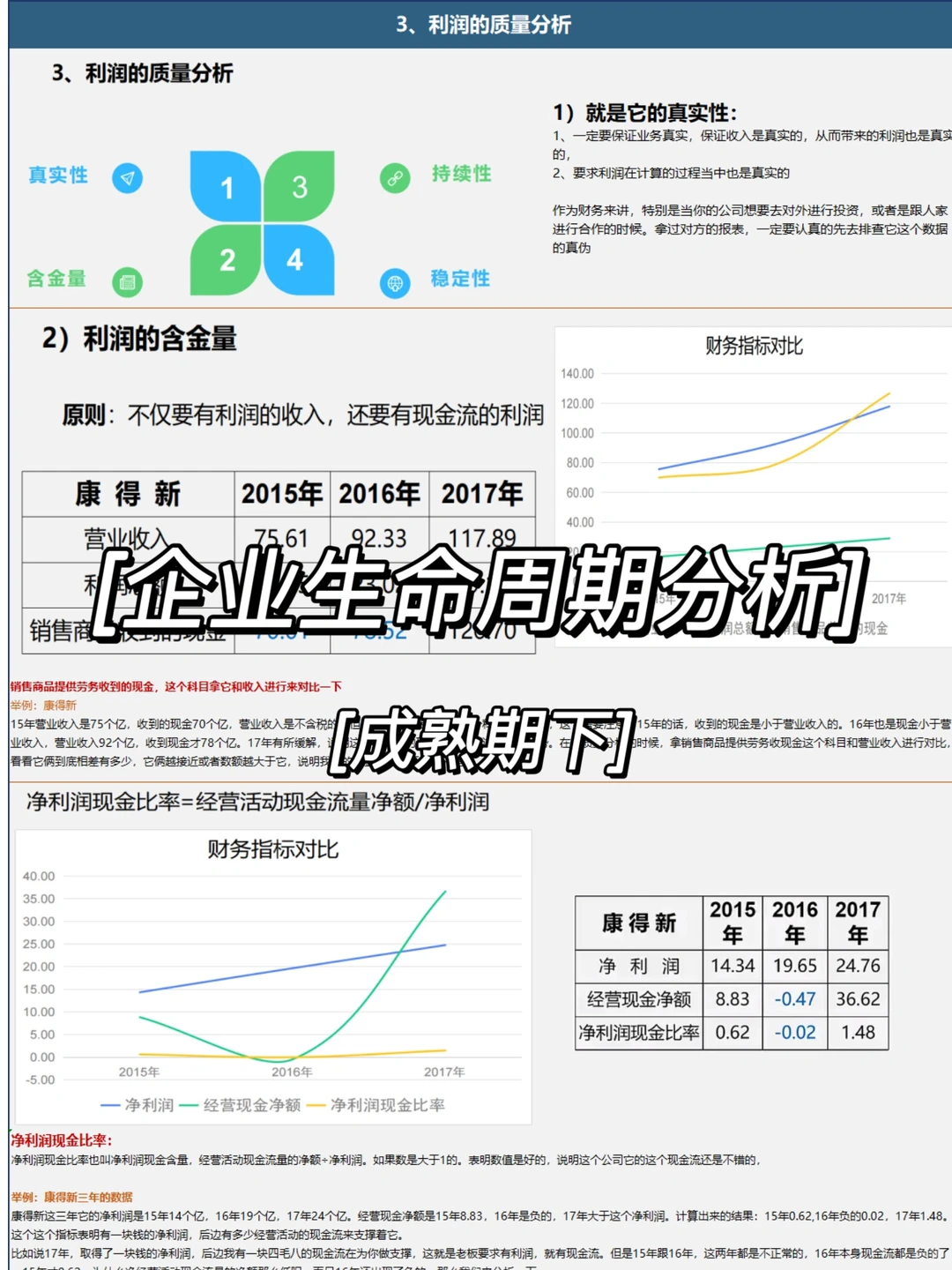 企业生命周期分析-成熟期企业利润质量分析