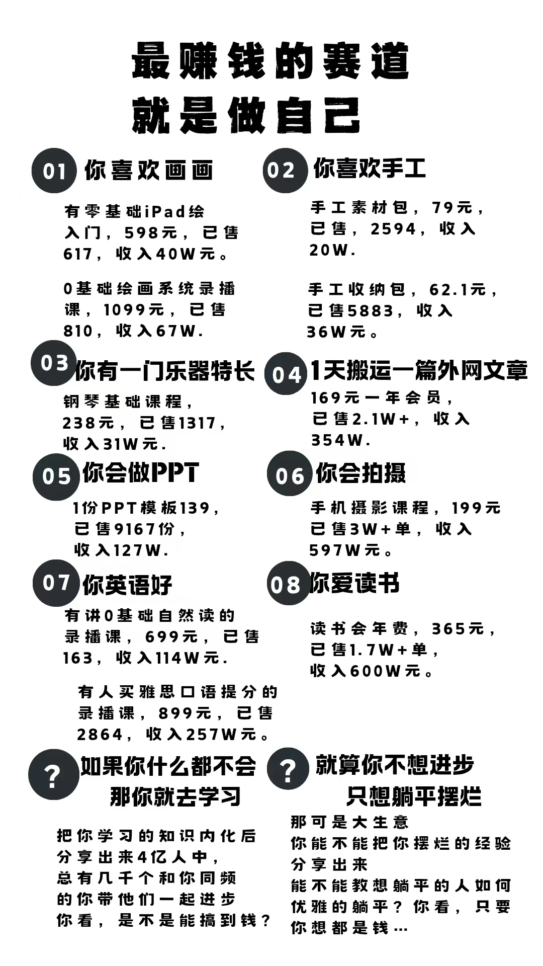 最赚钱的赛道就是做自己