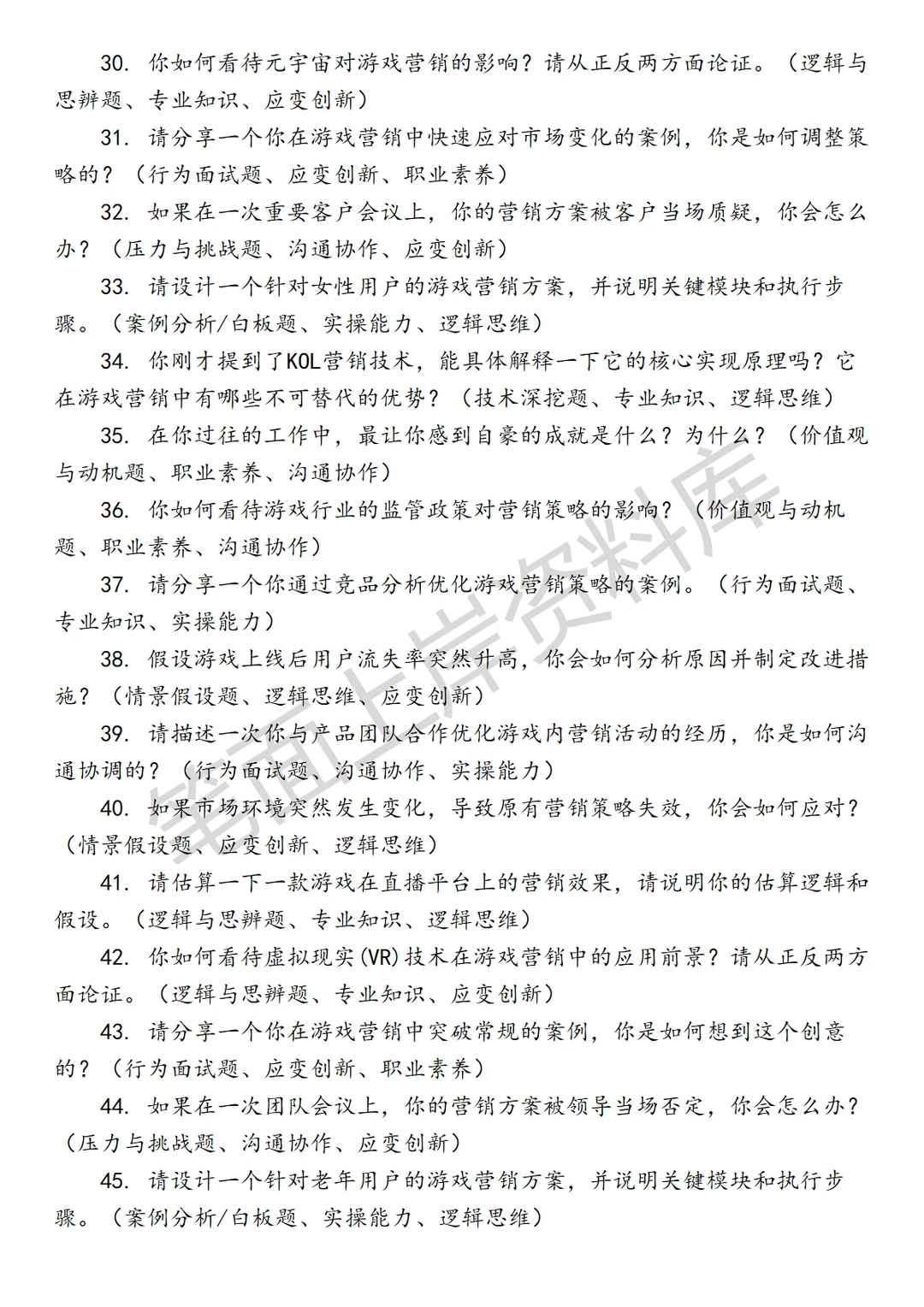 游戏行业营销顾问