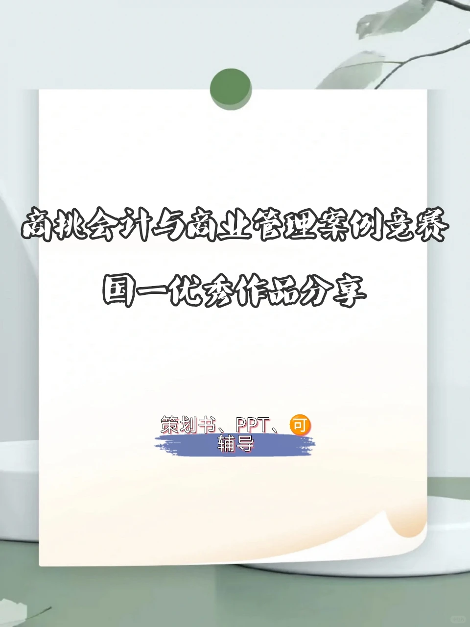 商挑会计与商业管理案例竞赛优秀作品③