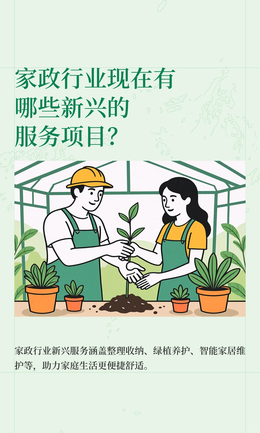家政行业现在有哪些新兴的服务项目？