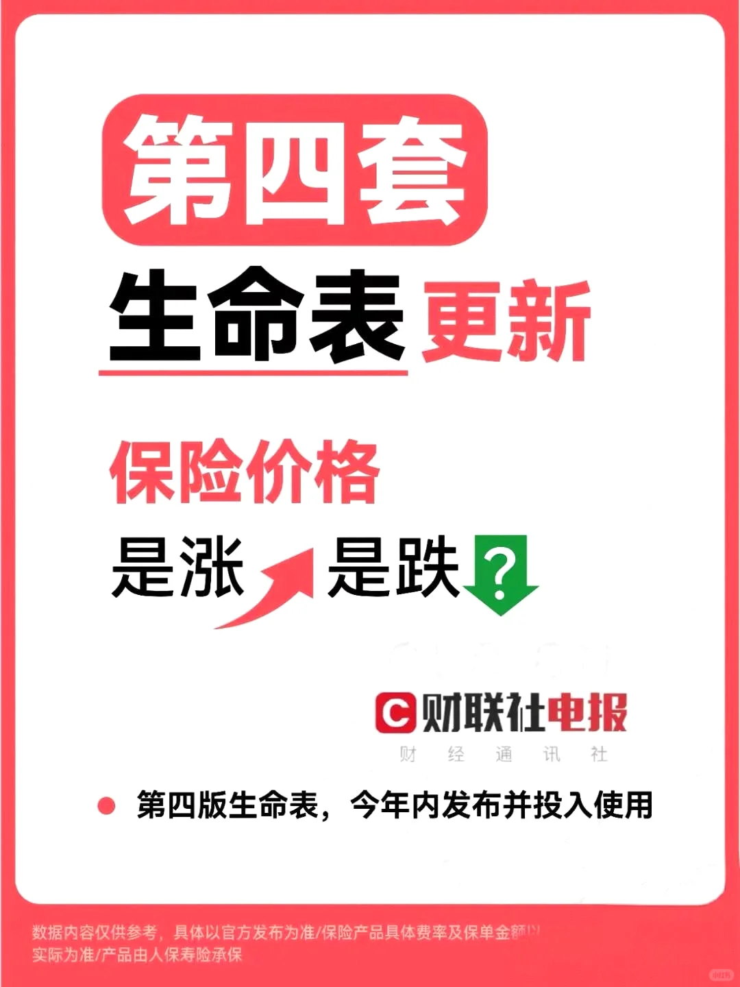 第四套生命周期表落地，你的保费怎么变