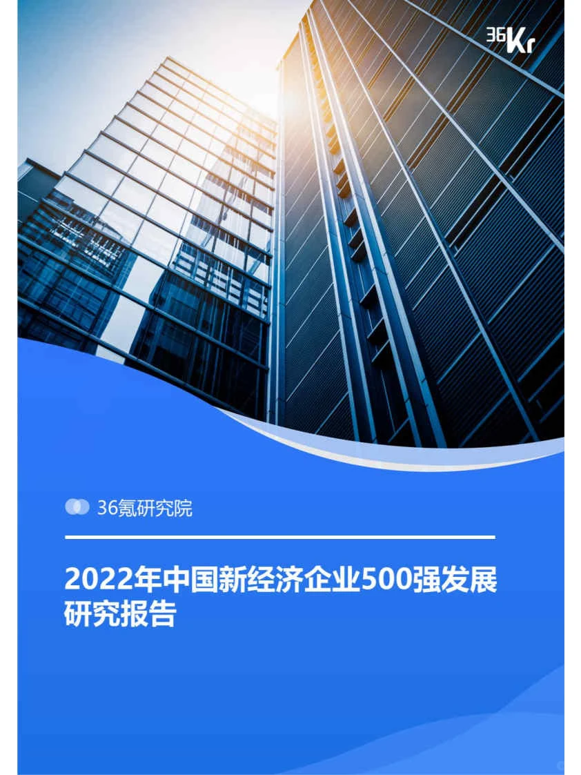 专业报告,中国新经济企业500强发展研究!