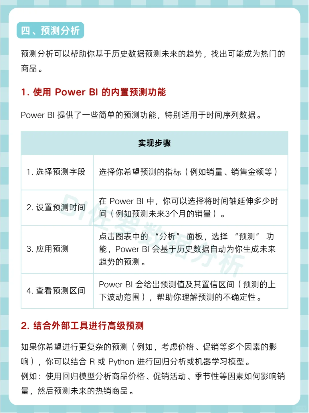 如何用 Power BI 预 测未来的热门商品？