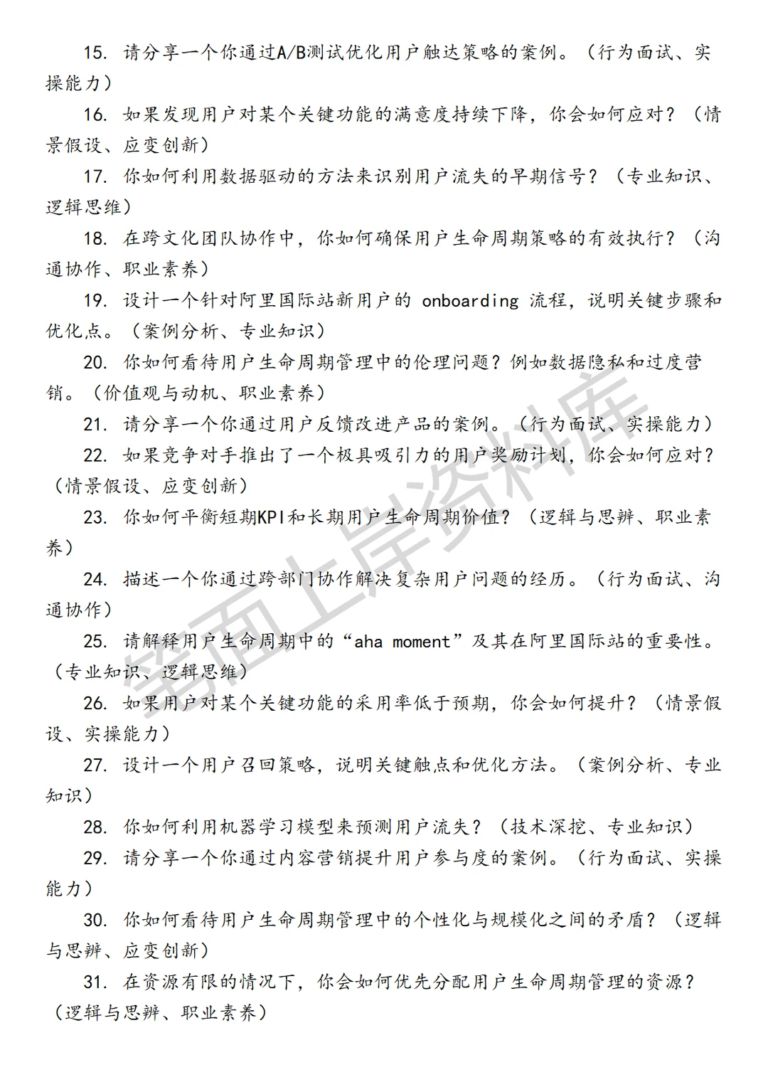 阿里国际站用户生命周期策略运营