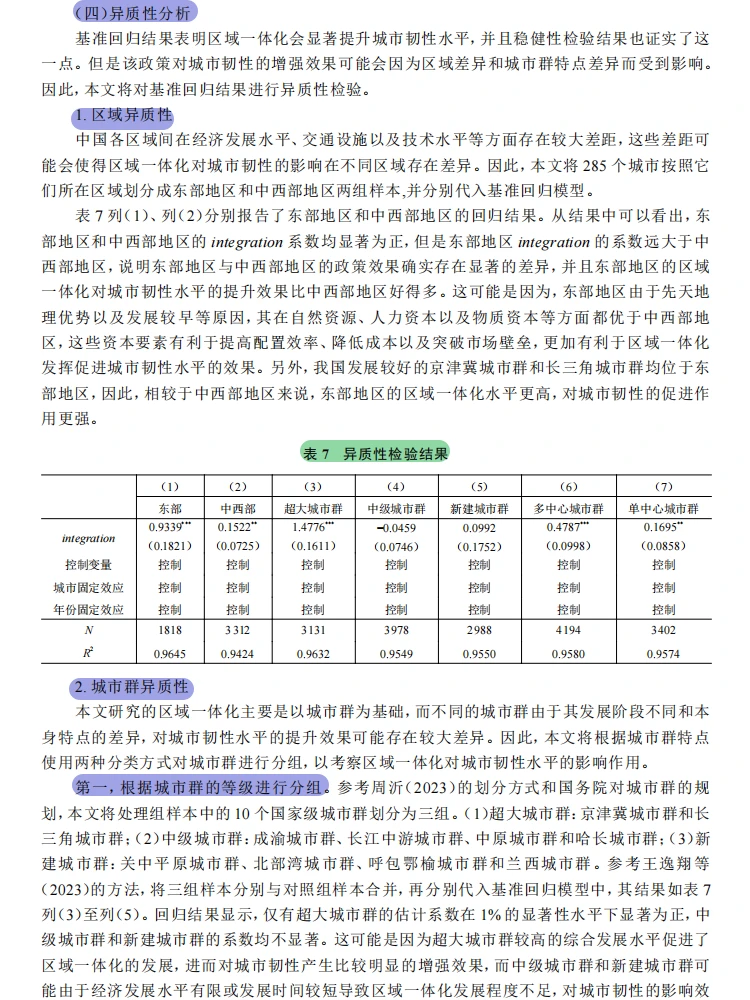 区域一体化!多维度增强城市韧性密码✨