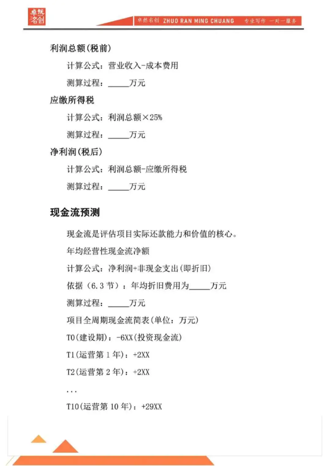 项目投入与收益分析（完整框架分享）