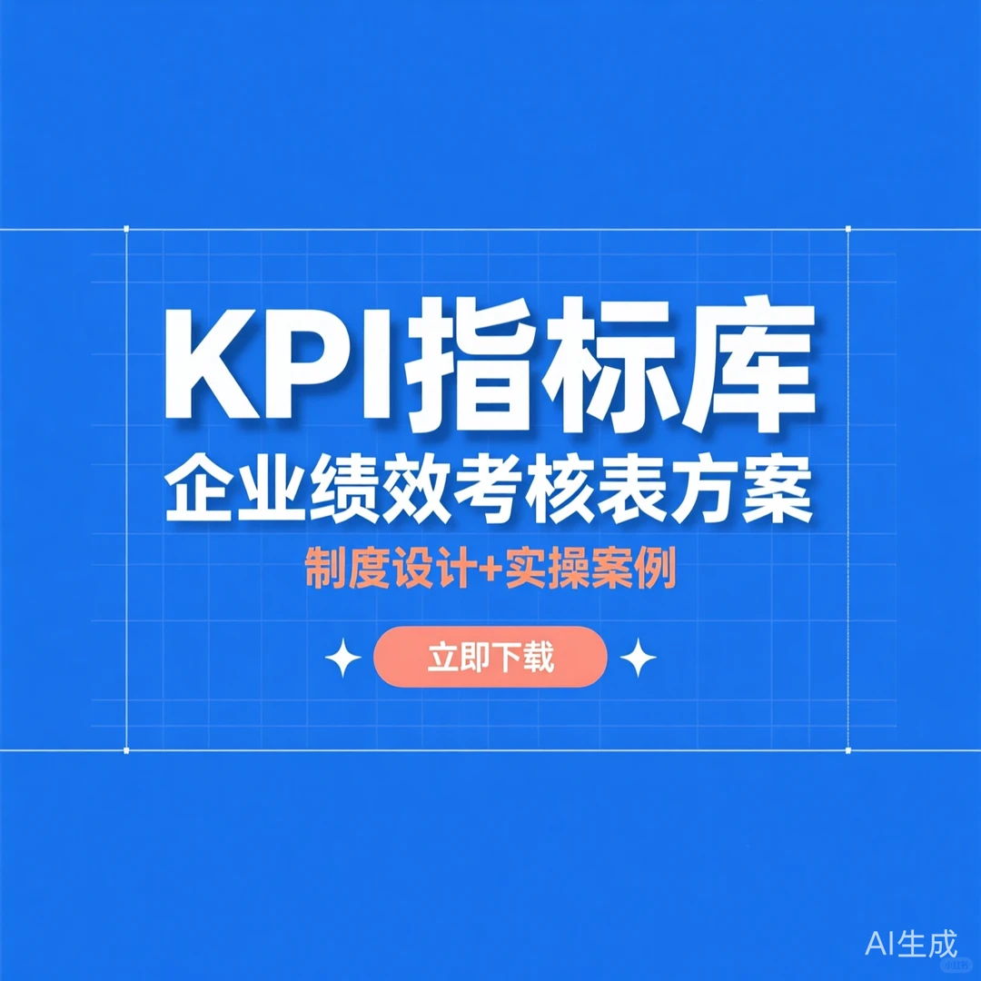 公司KPI指标库设计实操案例|绩效考核方案