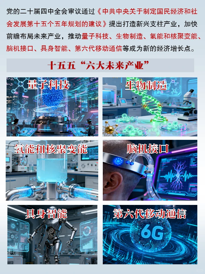 “十五五规划”前瞻布局—六大未来产业