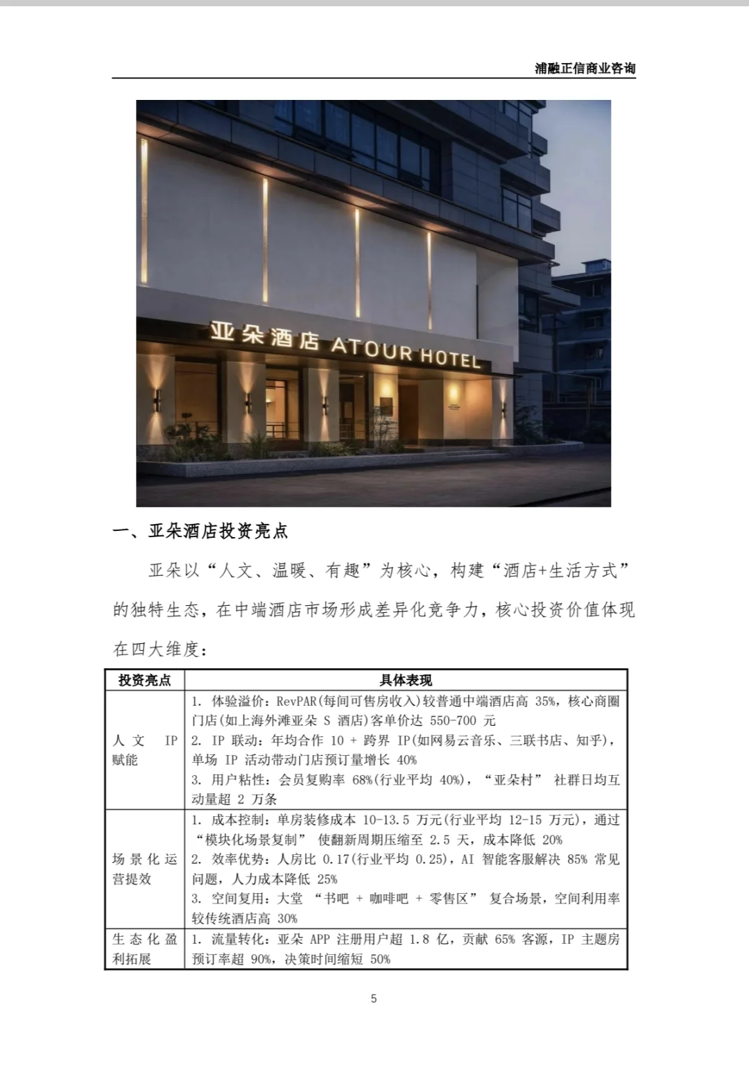 亚朵酒店商业计划书(干货)