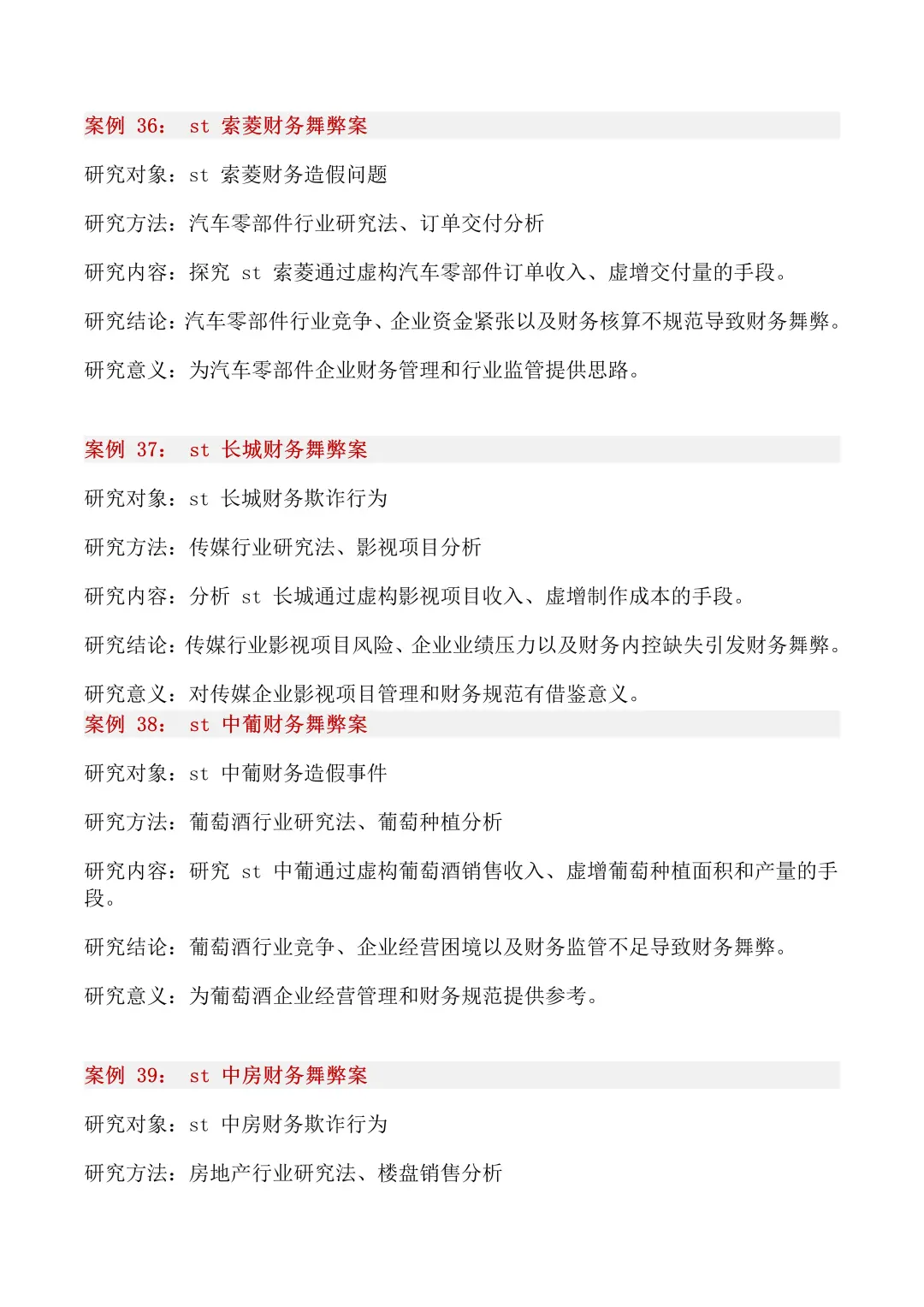 40个财务舞弊经典案例，你一定要知道！