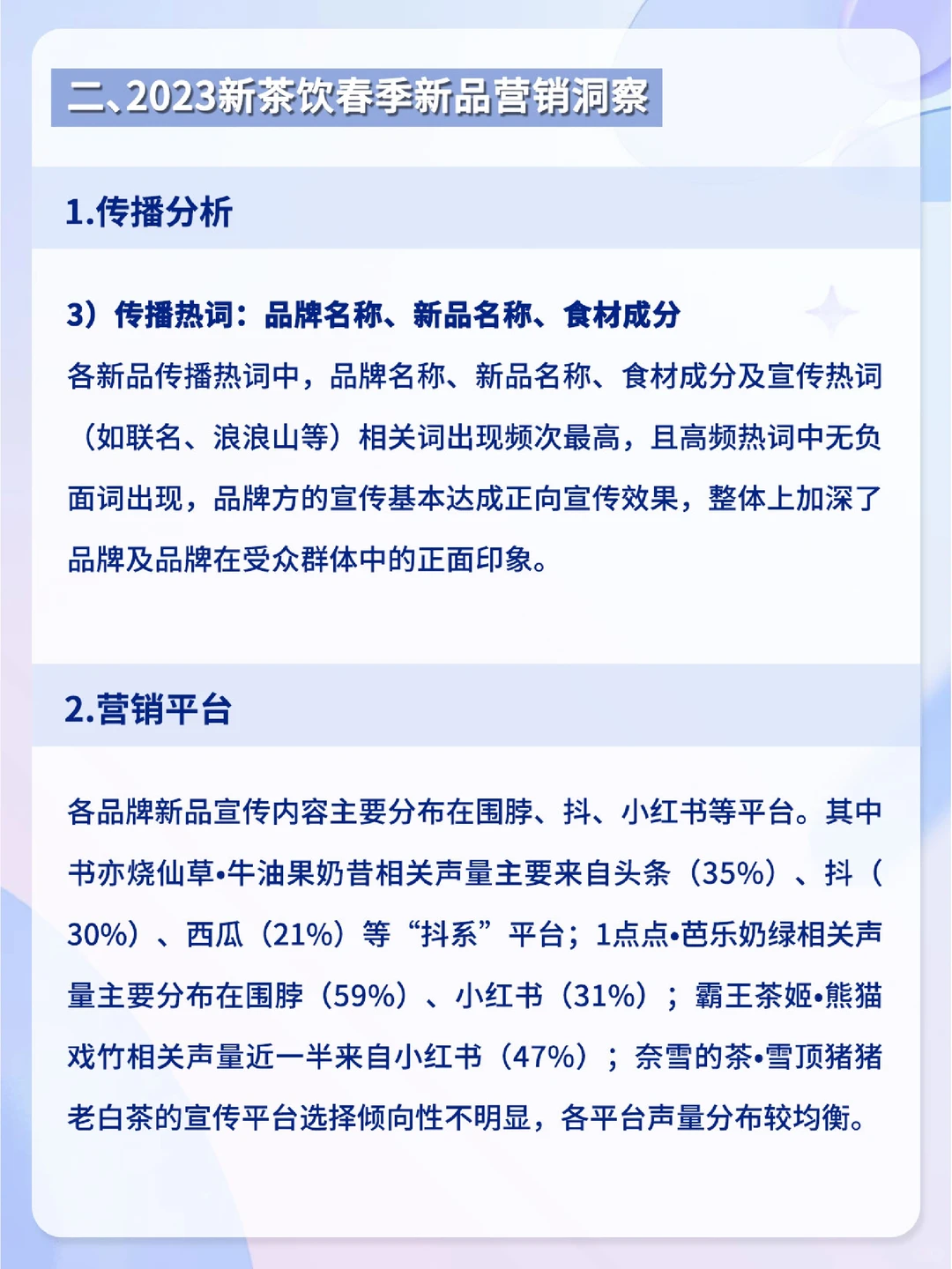 2023新茶饮丨春季新品市场洞察及营销分析