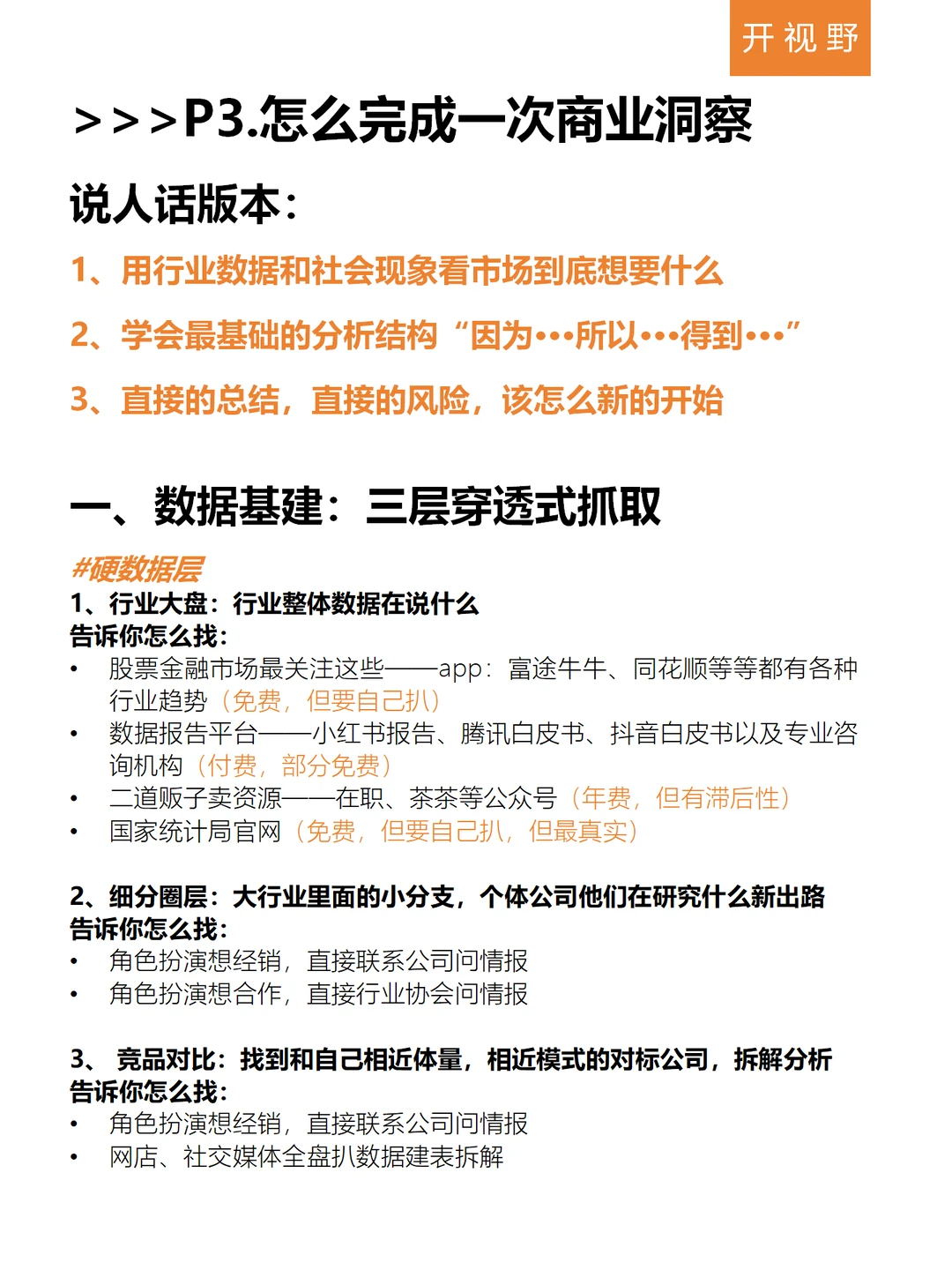 商业洞察: 到底在做什么?
