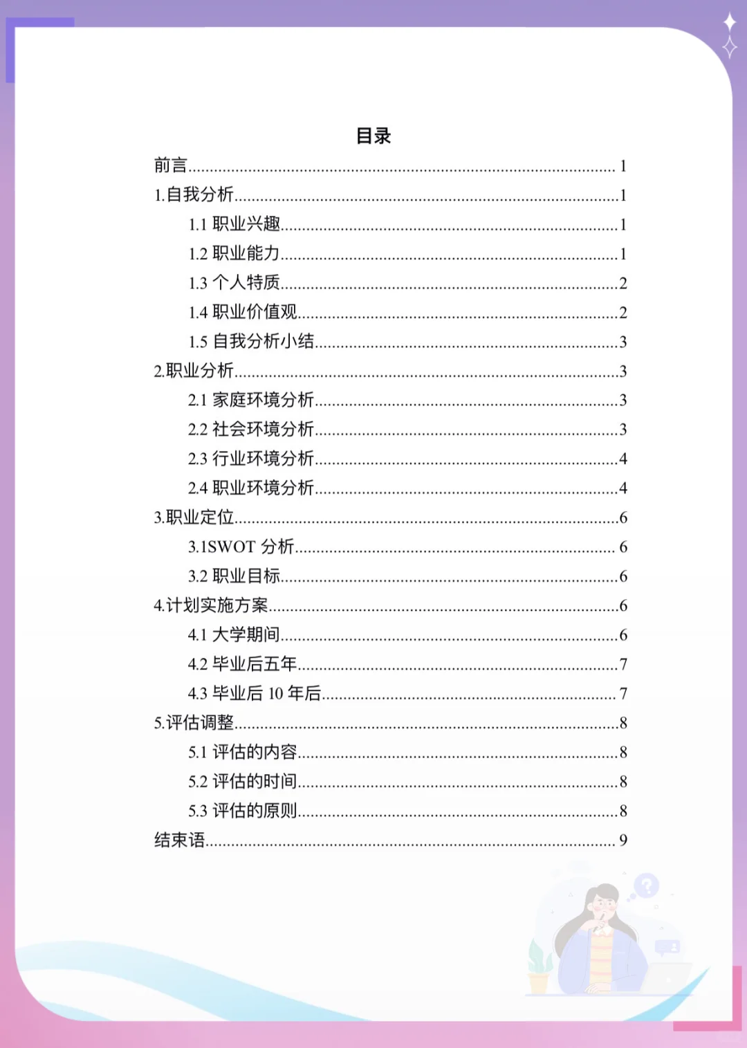 职业规划书成长赛道,不会写?直接抄!?✨