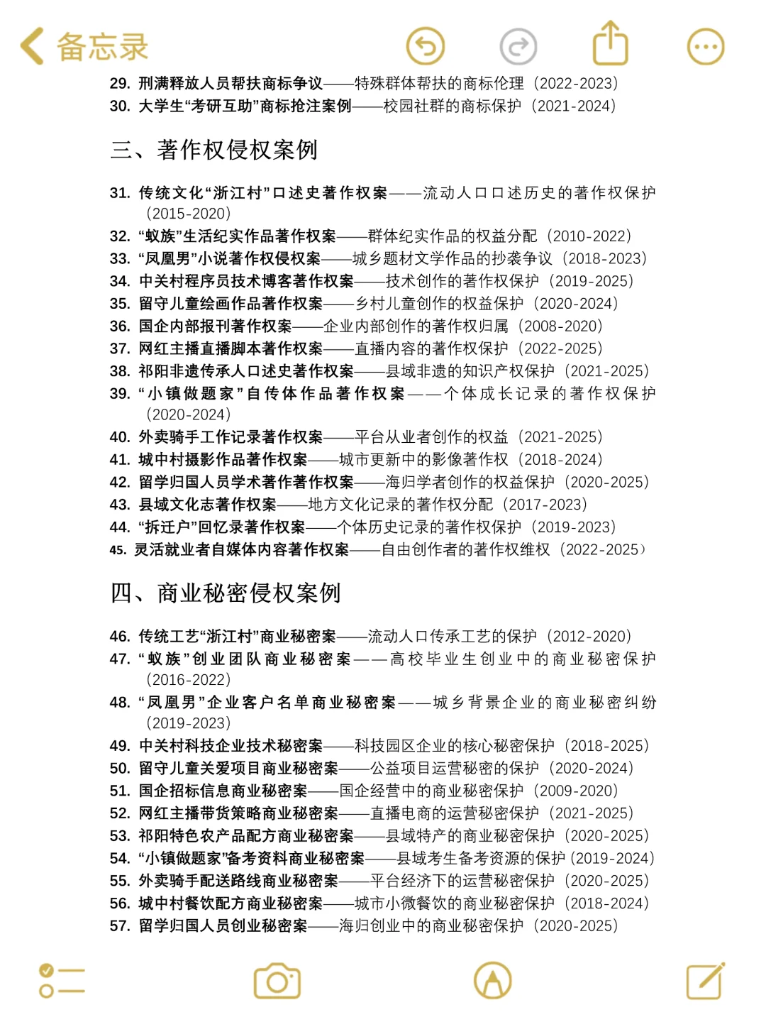 知识产权专业100个案例事件，存下吧‼️