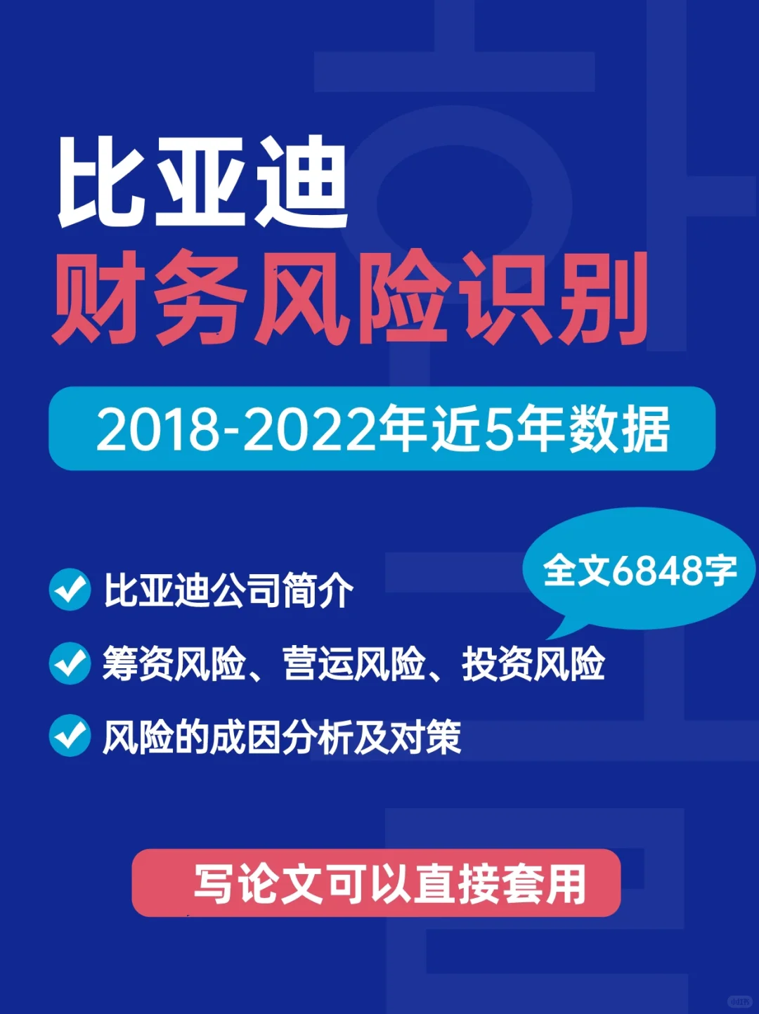 新能源汽车比亚迪公司财务风险