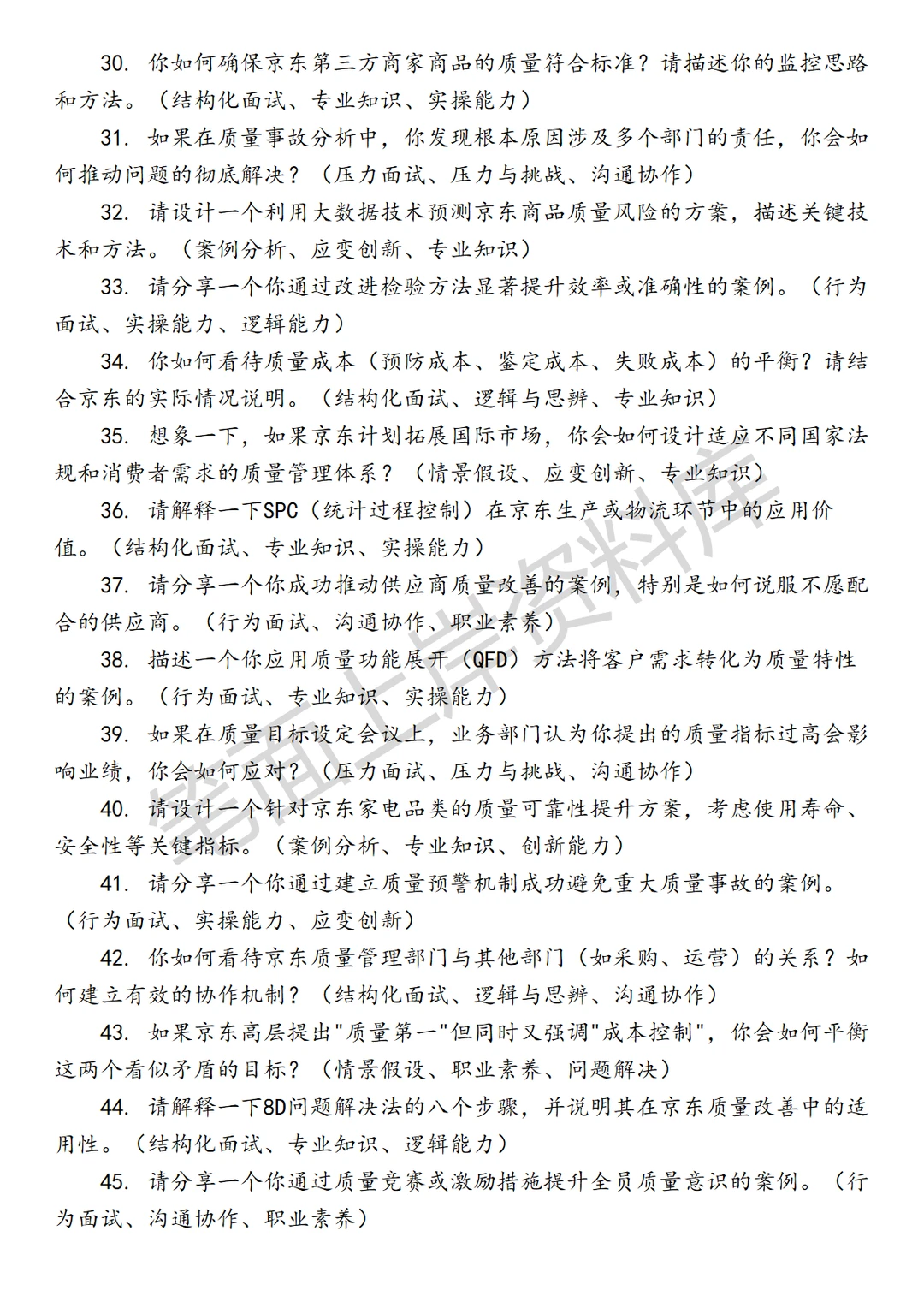 京东质量管理