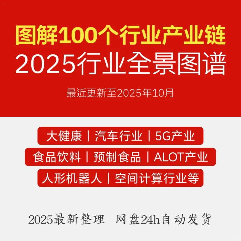 ?图解100个行业产业链，一网打尽！