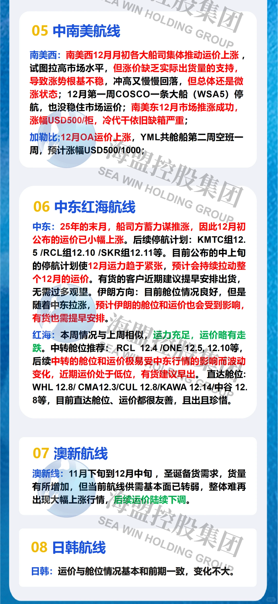 2025年 WEEK49 航运趋势播报