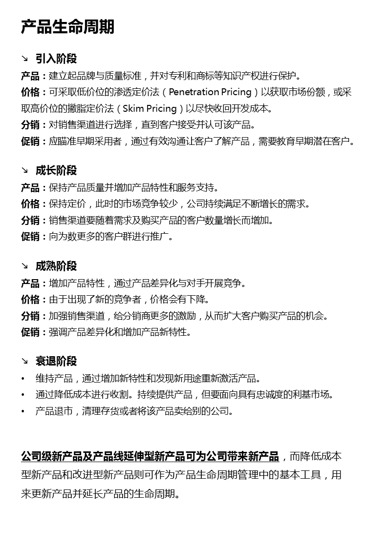 产品生命周期