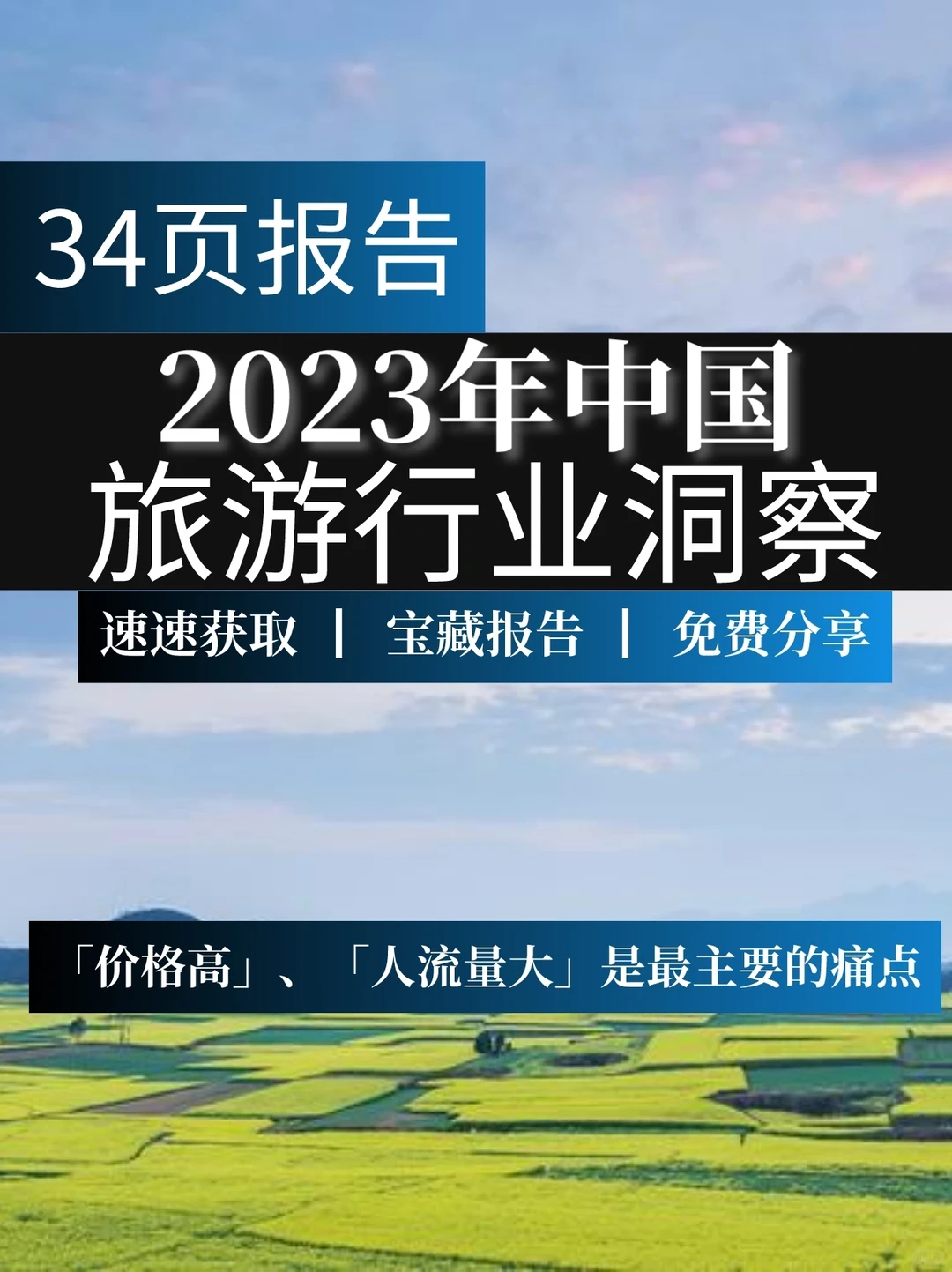 34页报告:2023年中国旅游行业洞察
