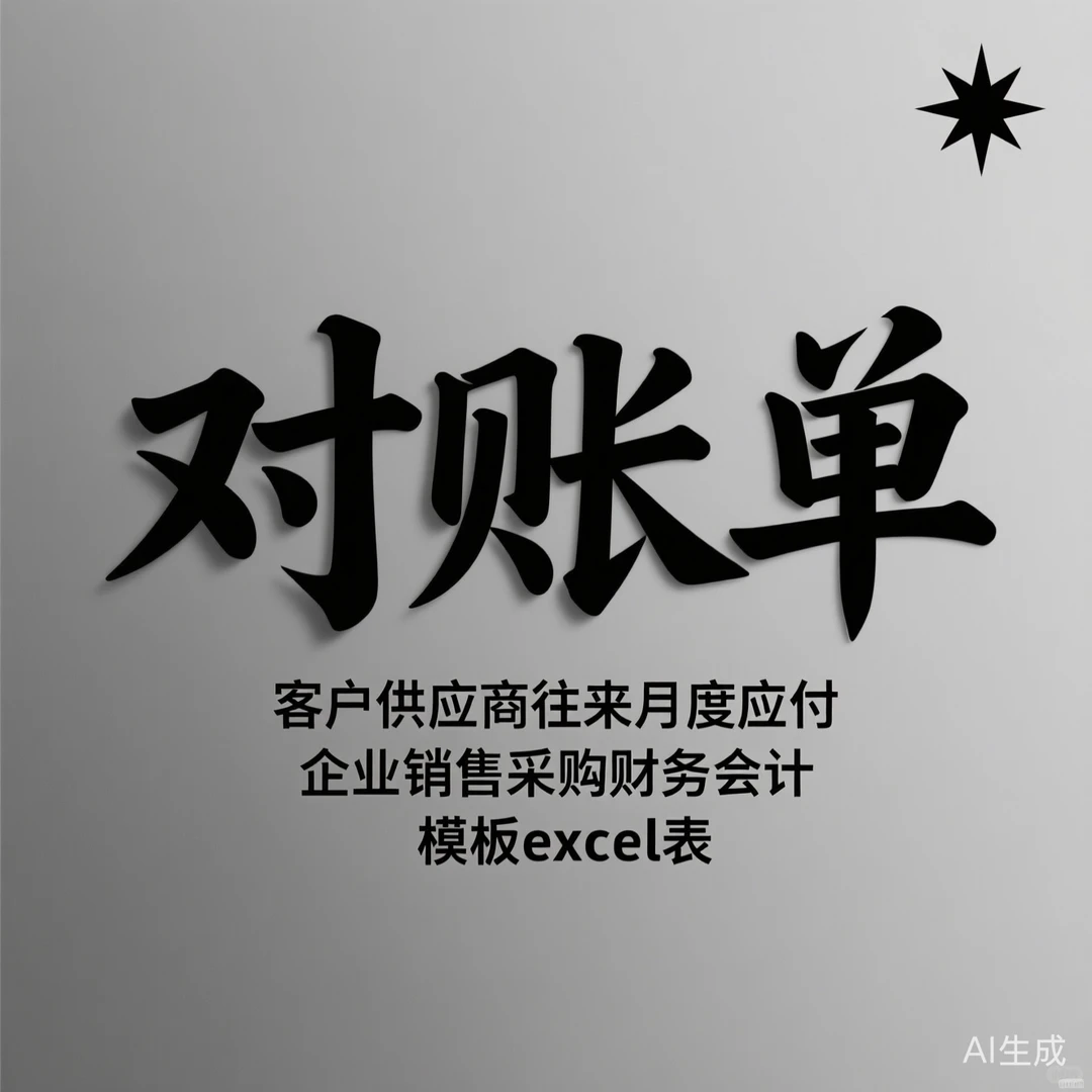 应付应收对账模板·财务效率提升秘籍