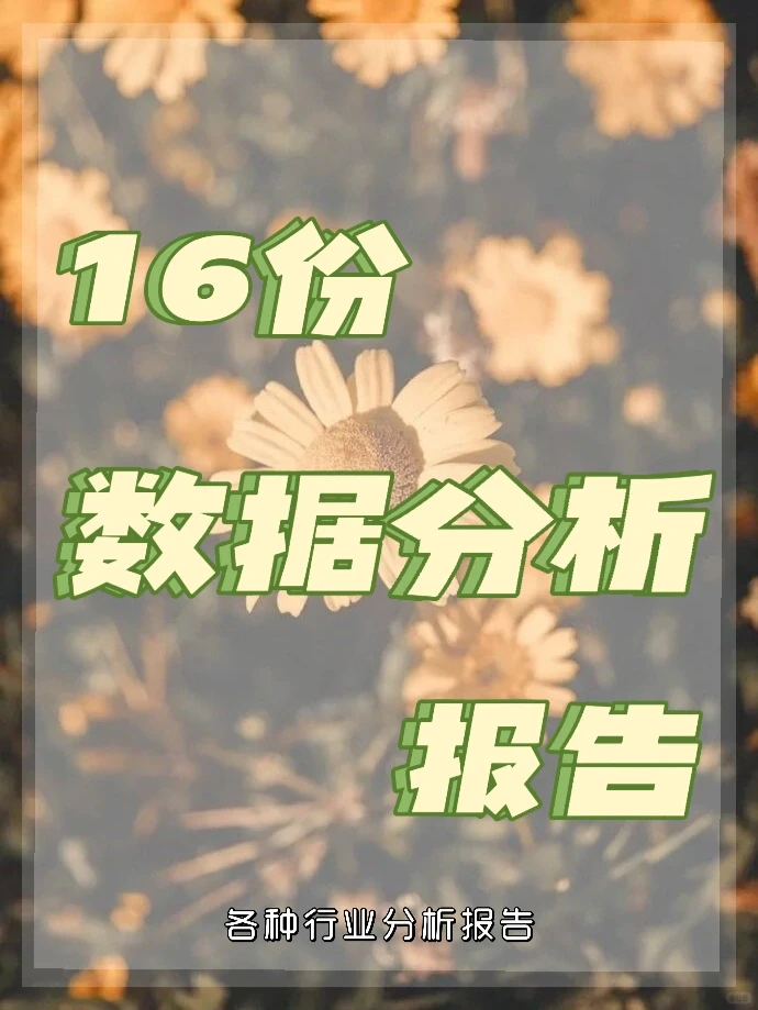 16份数据分析报告,让你看懂数据背后的故事