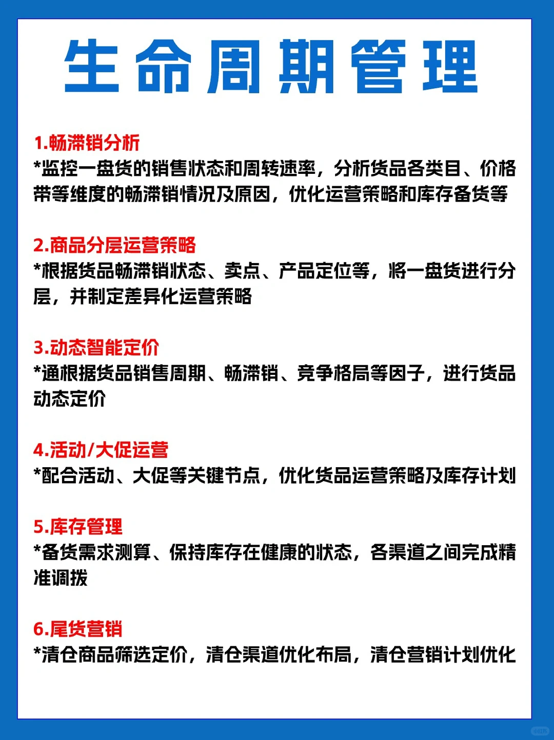 商品的全生命周期运营