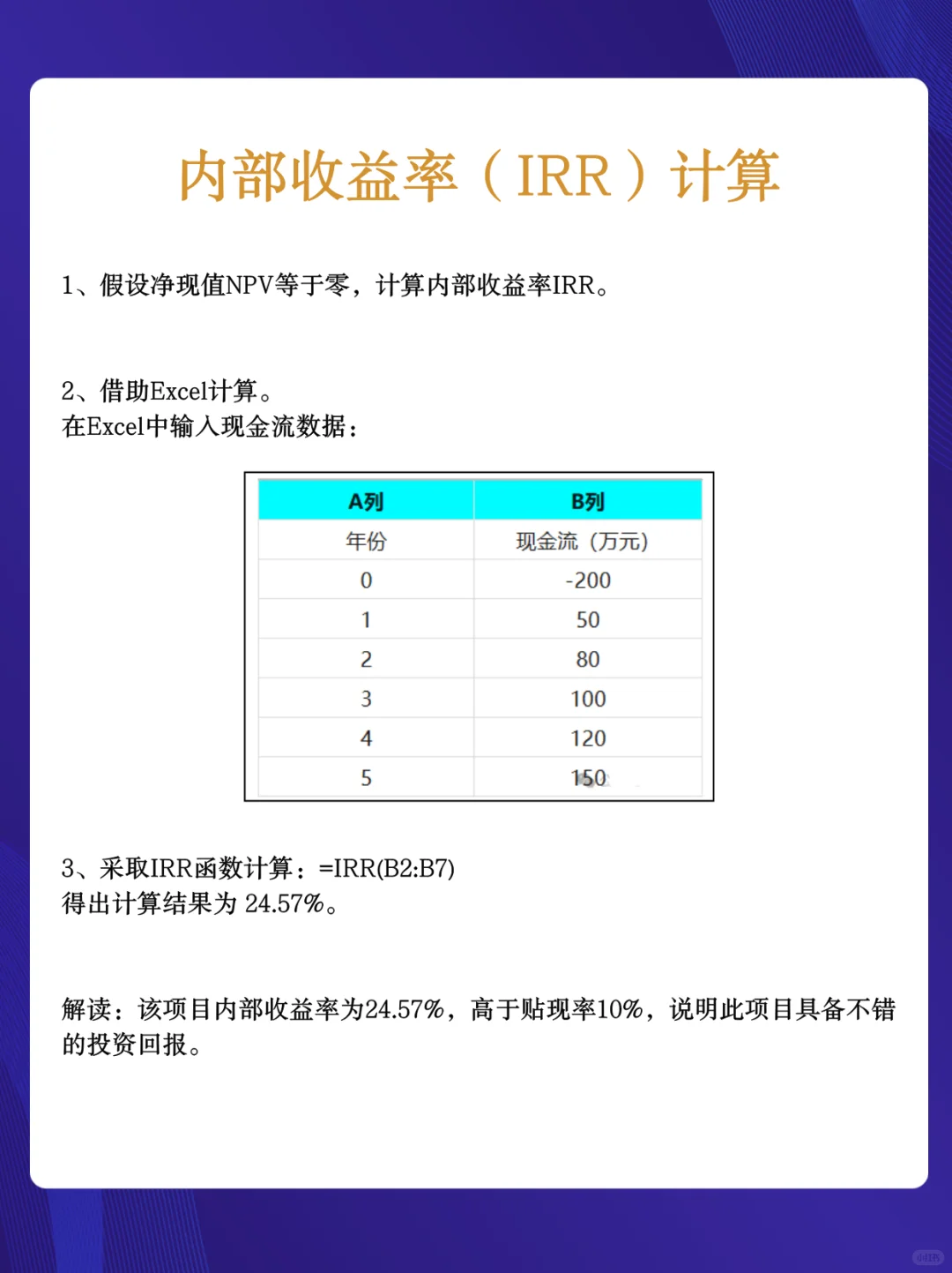 企业融资,投资人是如何测算你的项目收益?