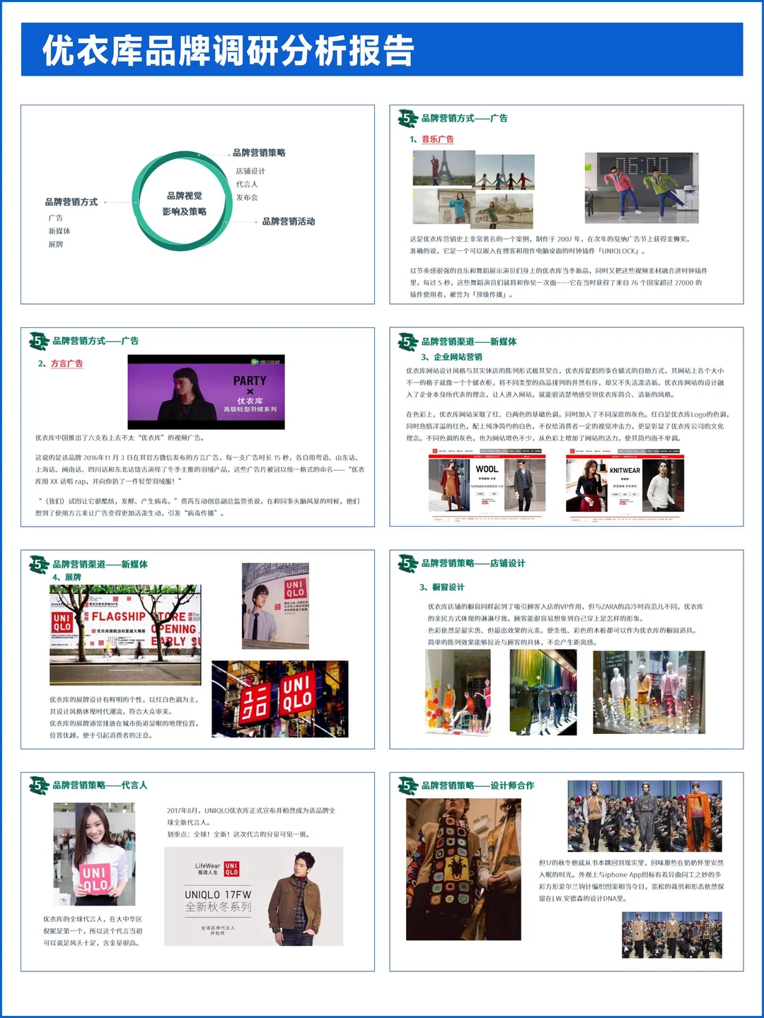 服装品牌优衣库调研报告PPT