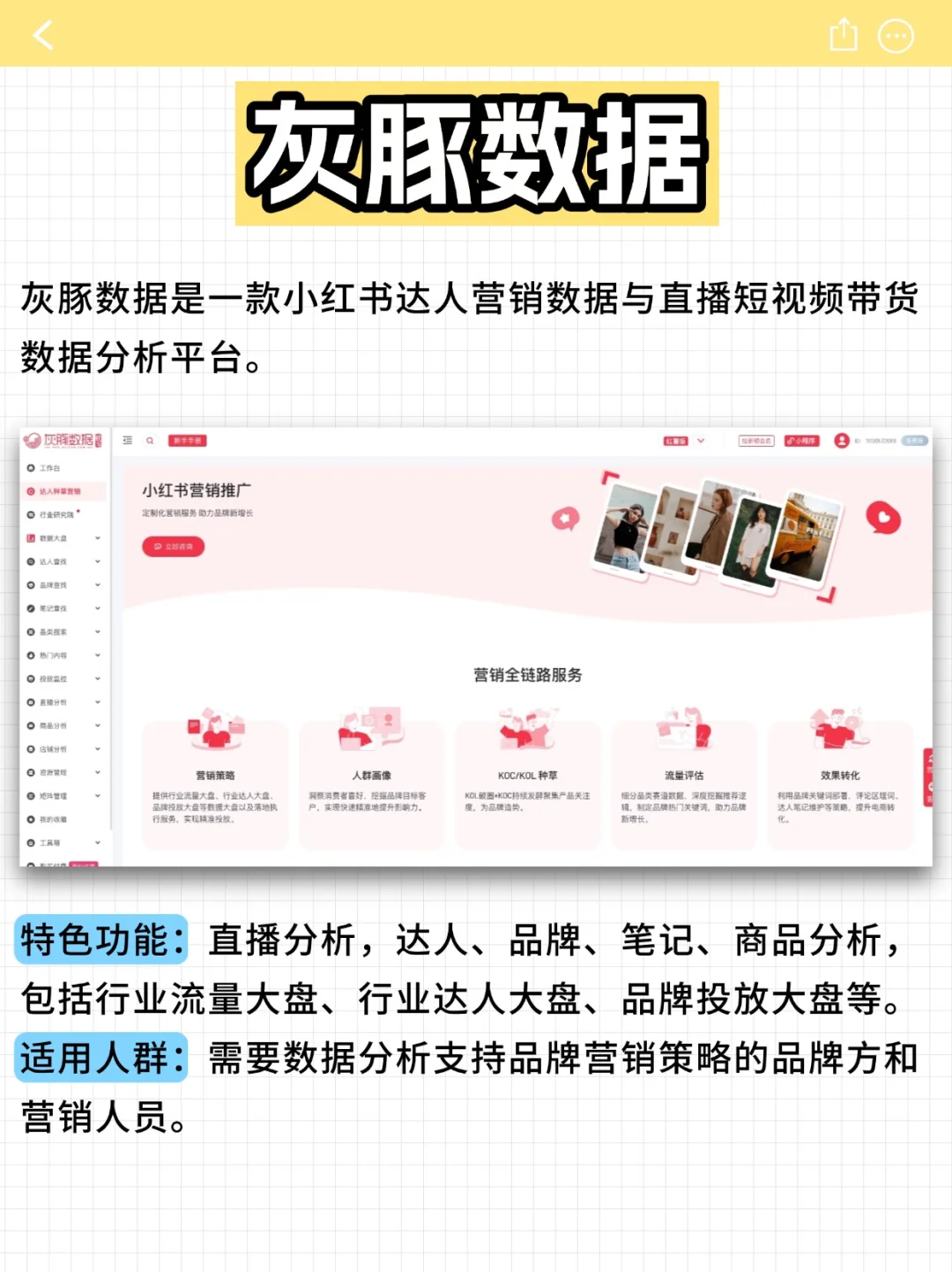 测评|终于搞懂了这四大小红书数据分析平台