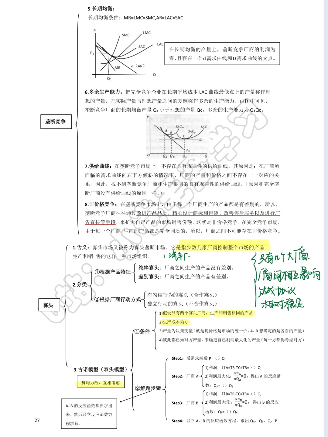微观经济学 第六章and第七章