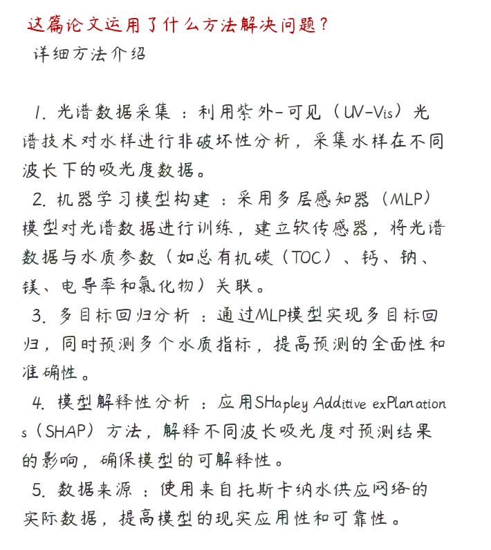 UV光谱+机器学习:水质评估新思路