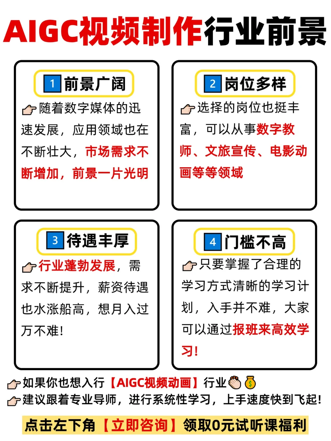 学AIGC视频制作就业前景可观吗❓这篇告诉你