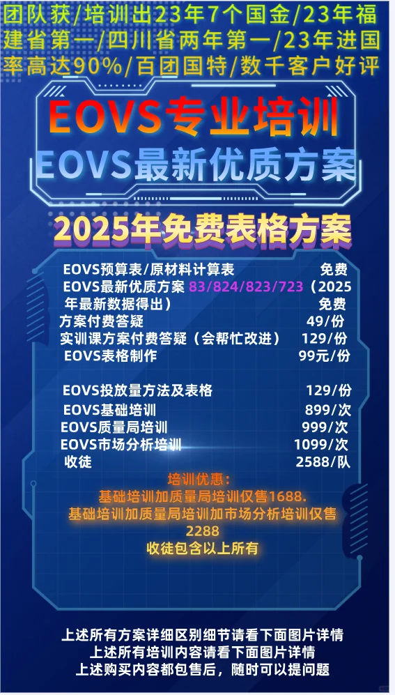 免费获取第一名都在用的EOVS高质量方案