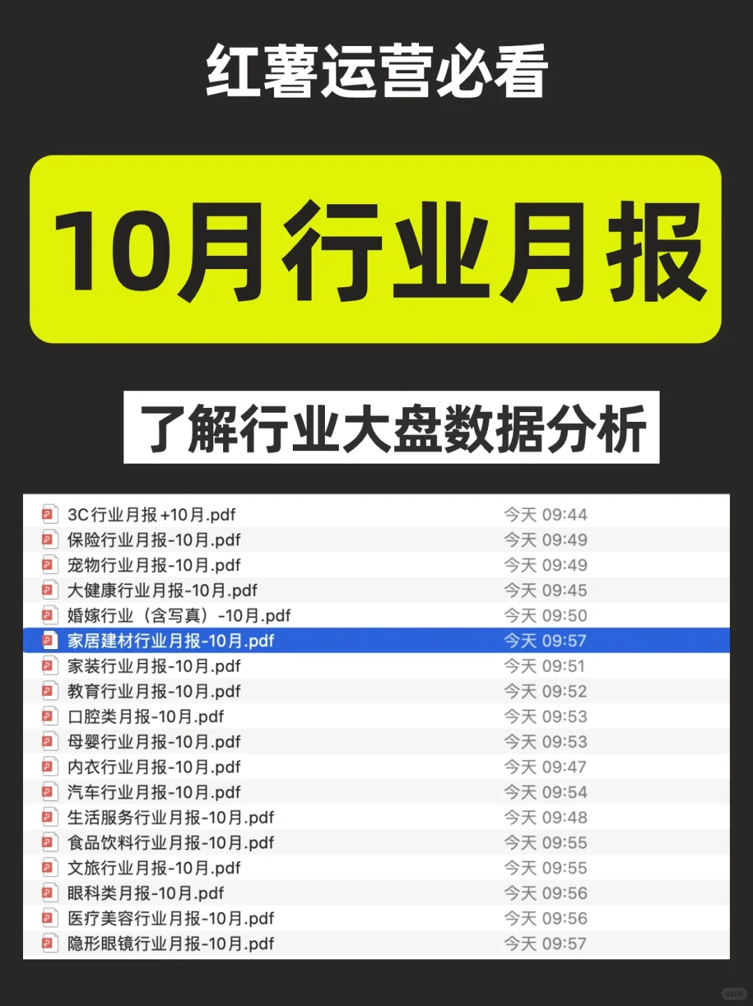小红书行业月报，行业大盘优秀同行玩法分析