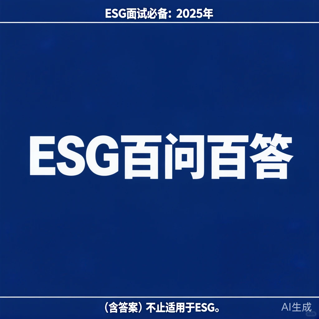 ESG面试百问百答|2025求职通关秘籍