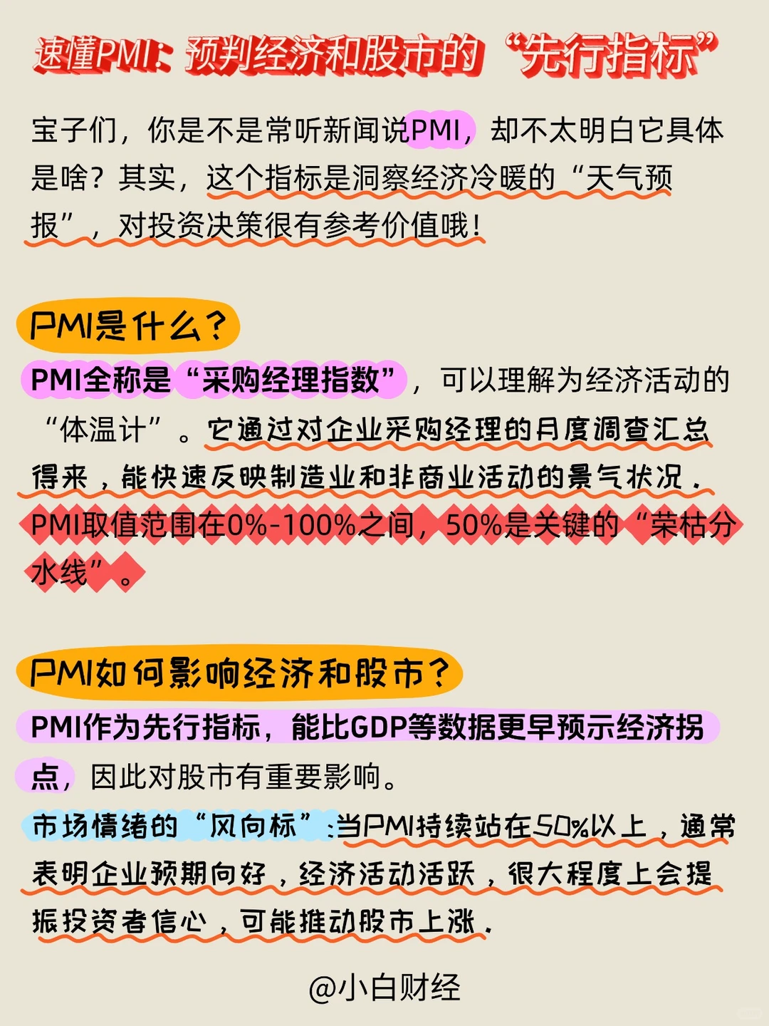 经济和股市的先行指标:PMI
