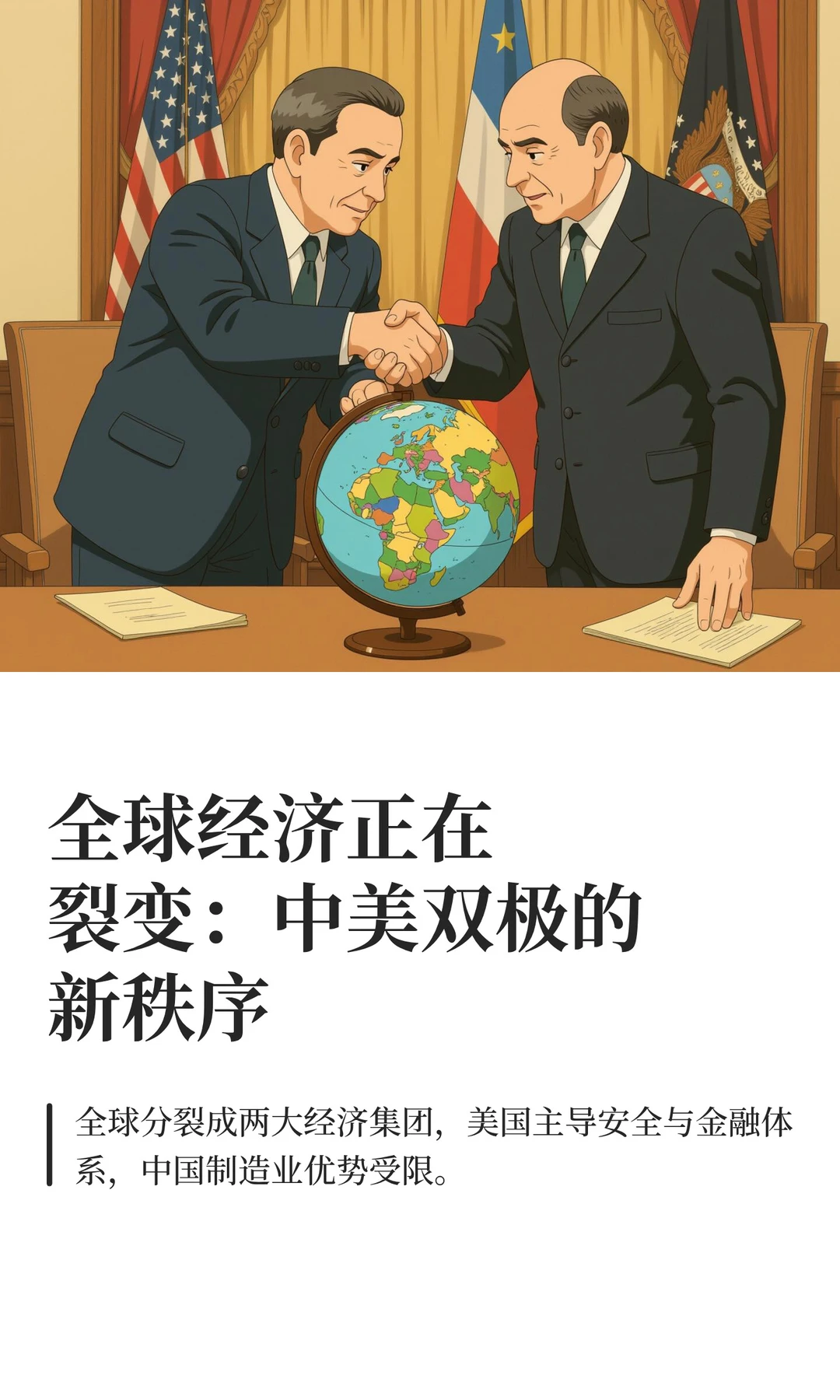 全球经济正在裂变:中美双极的新秩序