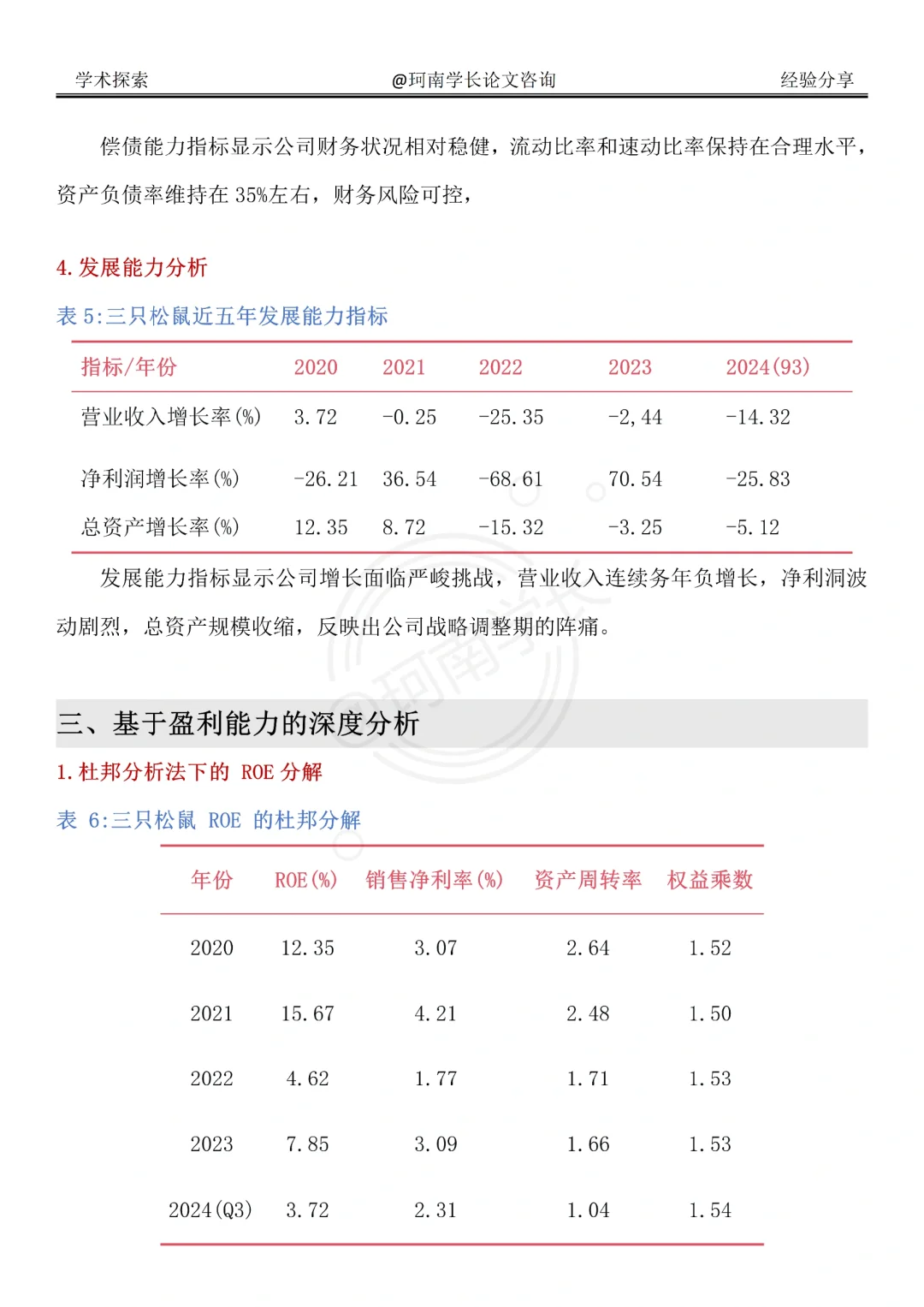 三只松鼠财务分析报告，真的不难写啊啊啊