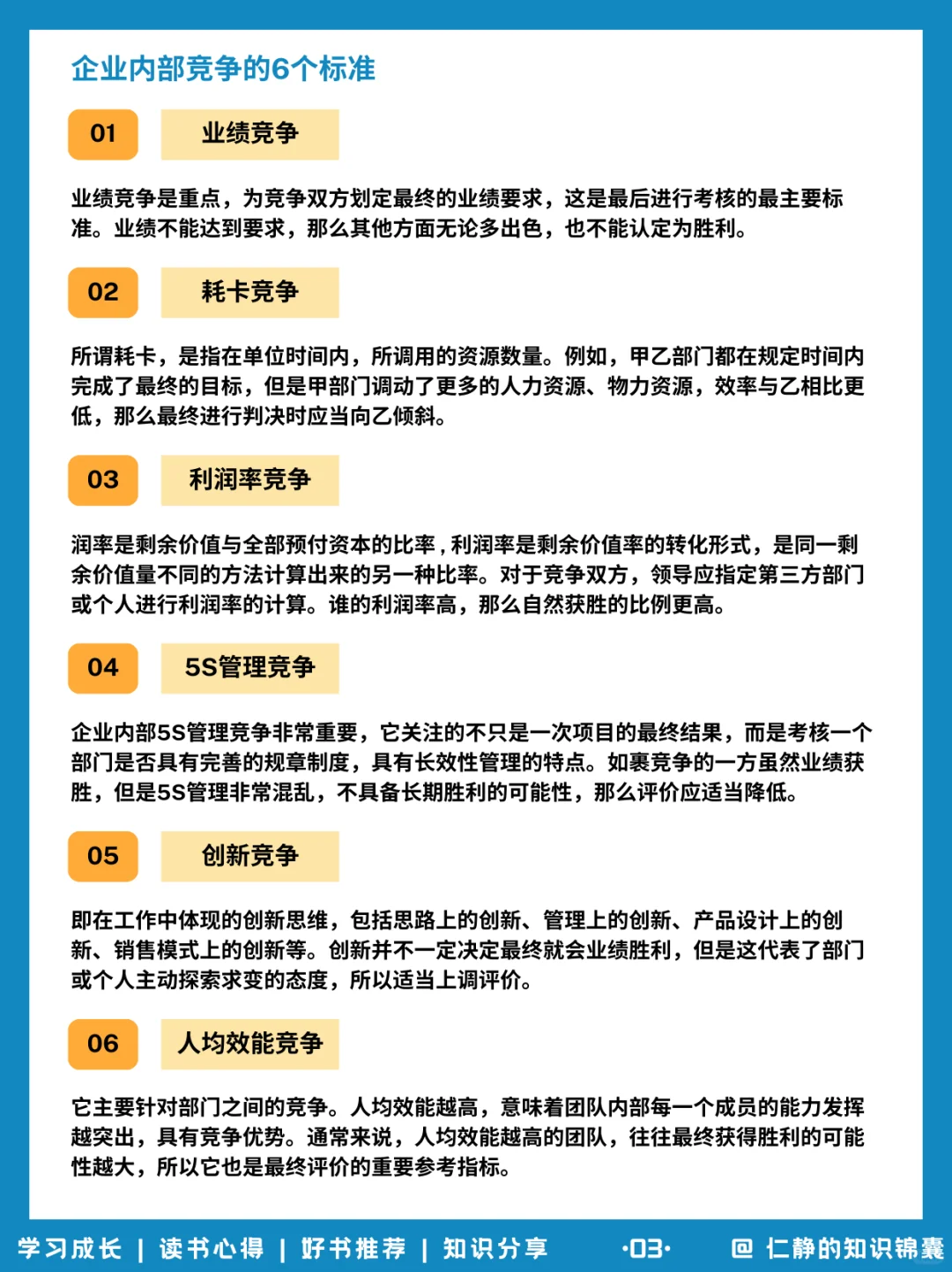 打造企业内部竞争的4大原则、6个标准