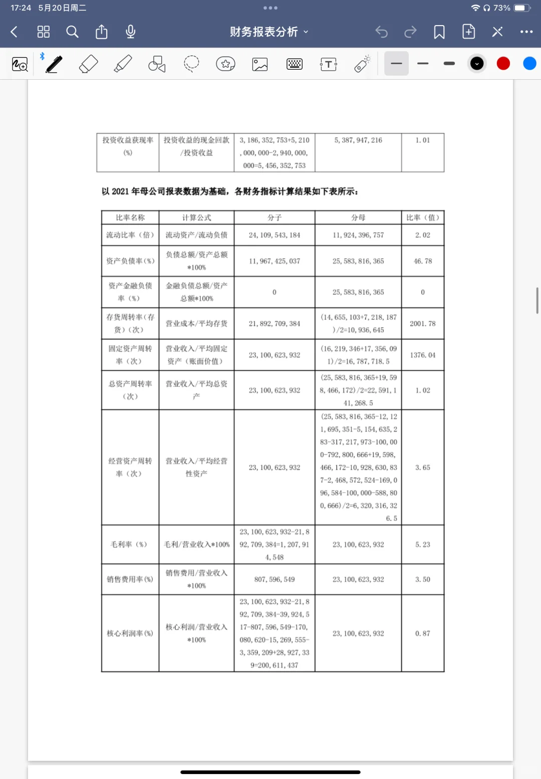 财务报表分析课后习题解答??‍♂️