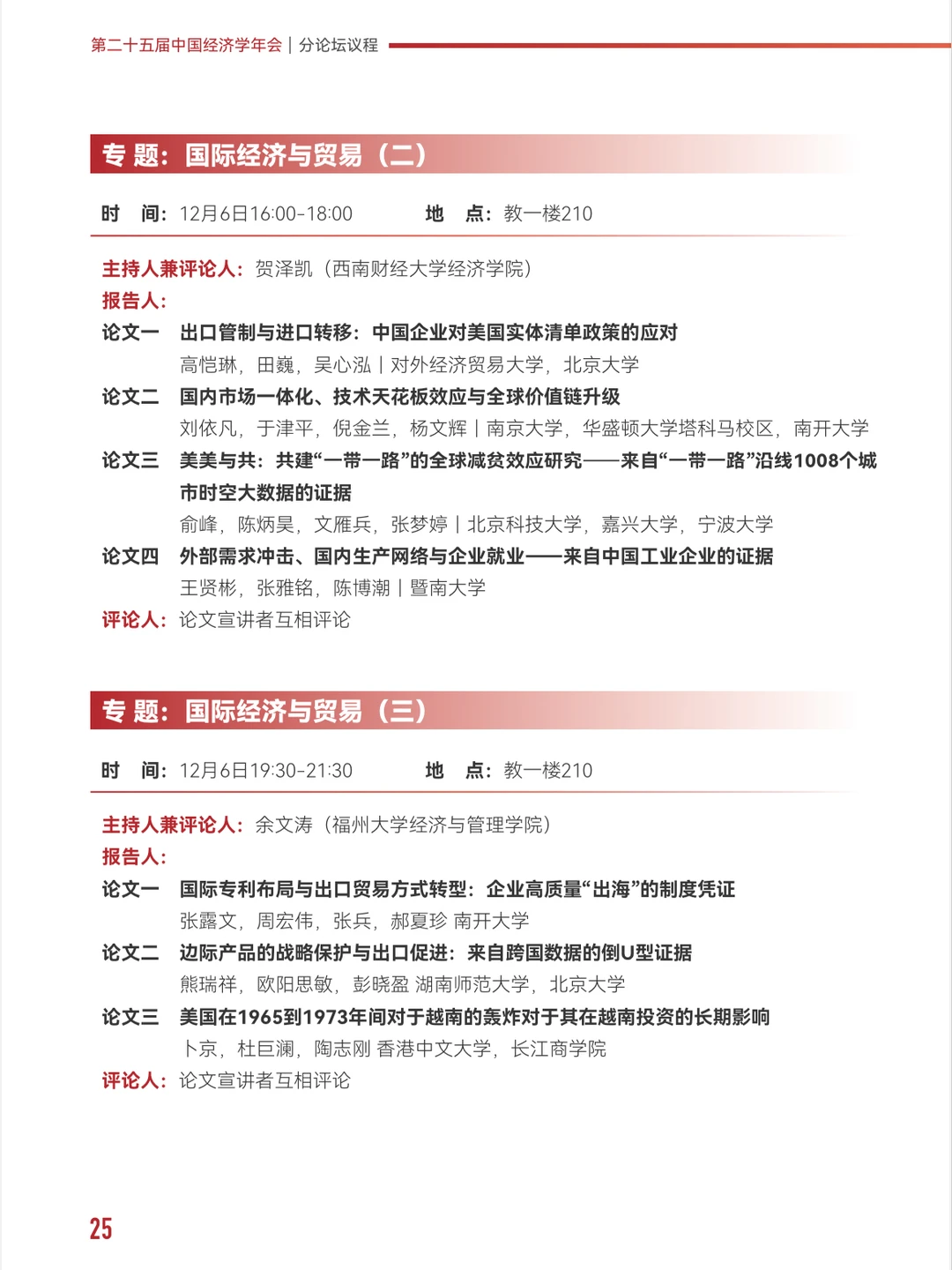 周末去上海交通大学，中国经济学年会做报告