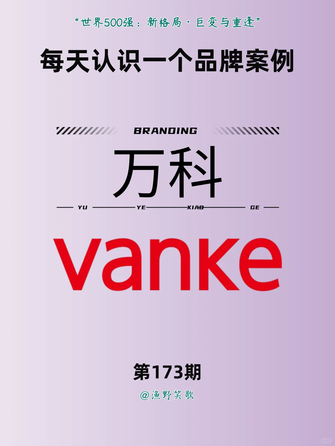 每天认识一个品牌案例,No.173:万科?